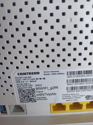 Router Comtrend Masmovil