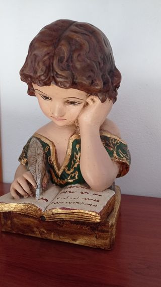 Figura escayola niño pintada