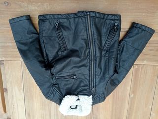 Chaqueta niño cuero negro 