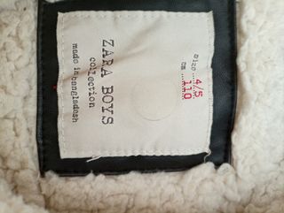 Chaqueta niño cuero negro 