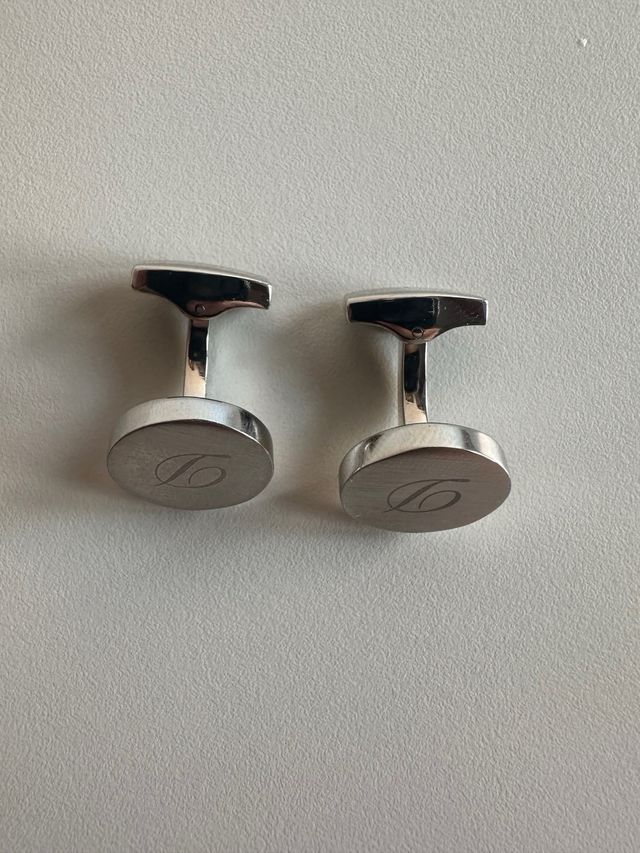 Gemelli in acciaio inossidabile con lettera D incisa