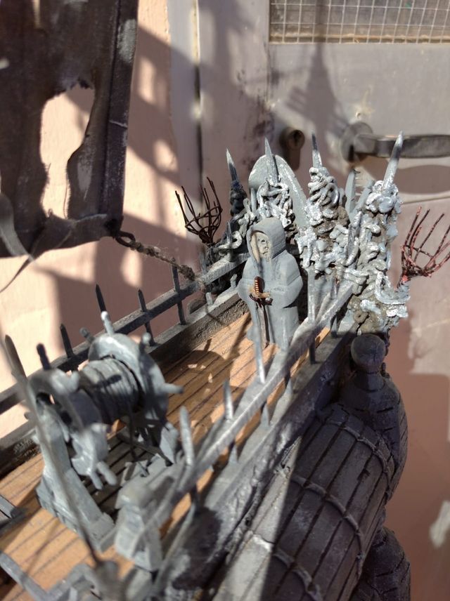 Barco pirata el holandés errante echo a mano