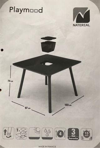 mesa de terraza robusta sin sillas“negociable”