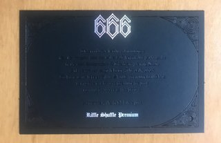 666 KICKSTARTER BACKER CERTIFICATE Riffle Shuffle