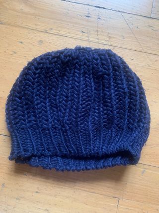gorro punto azul