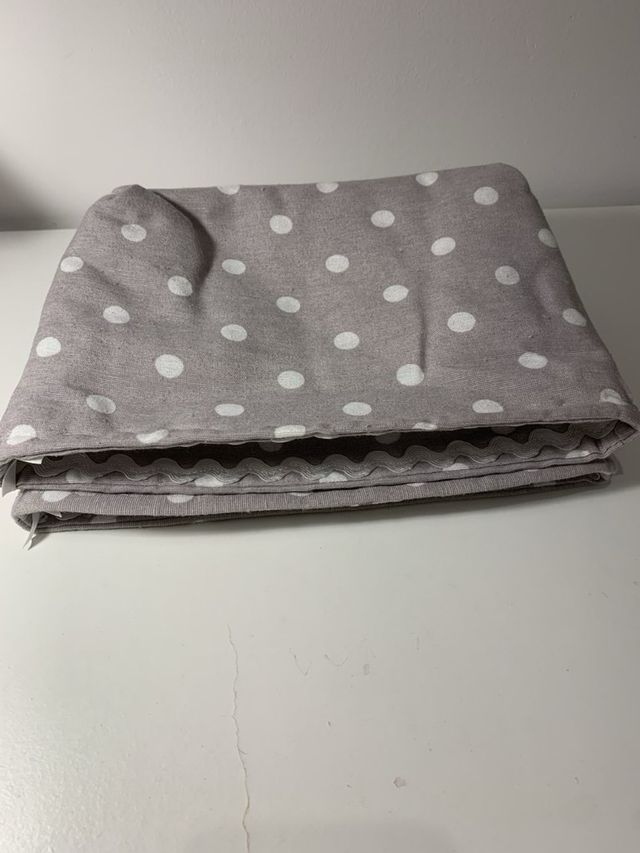 Coppia di cestini multiuso grigio pois