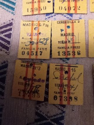 Antiguos billetes de tren
