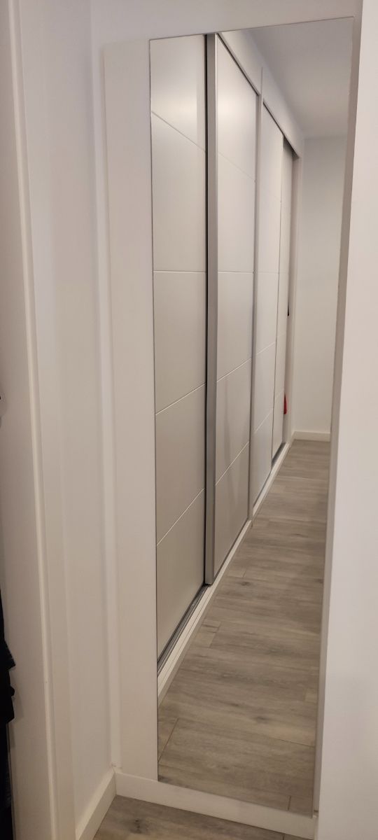 Espejo pie blanco 50x175 blanco lacado