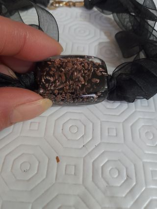collana in tulle ciondolo vetro