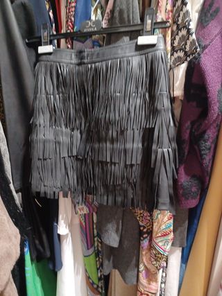 Falda mini flecos Pepe Jeans