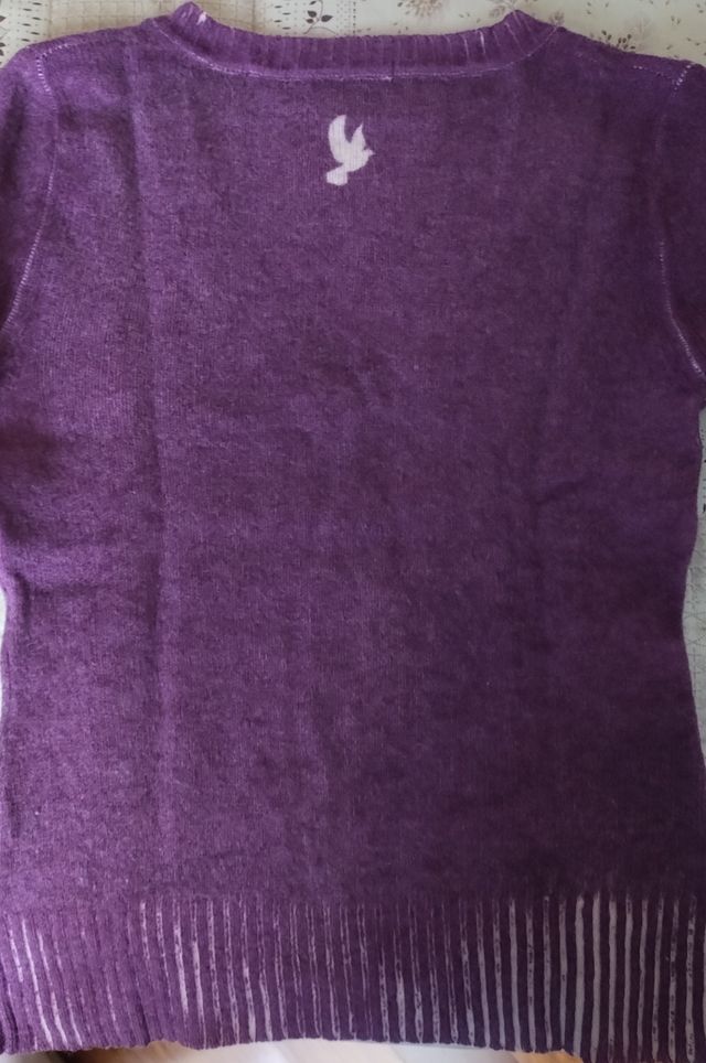 MAGLIONI SCOLLO V FUCSIA E VERDE