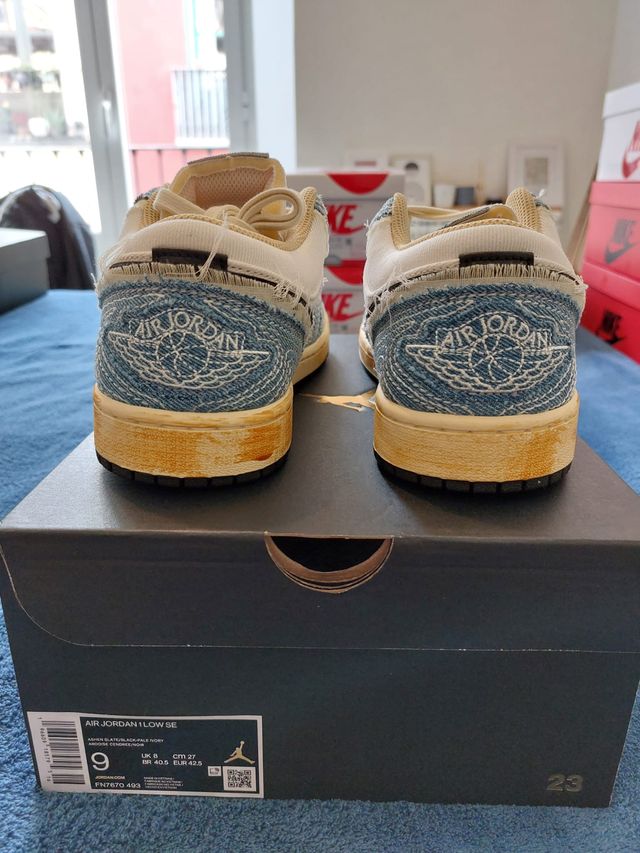 Air Jordan 1 Low Sashiko 42.5 y 45 EU FN7670-493