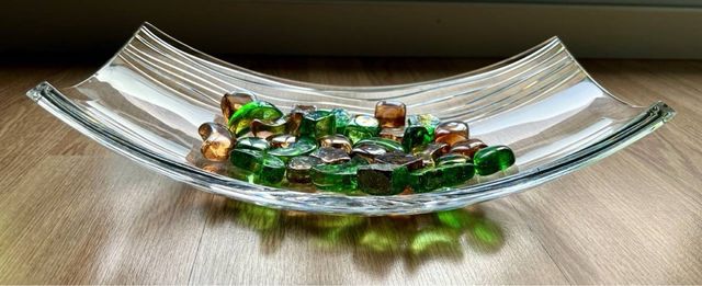 Bandeja decorativa cristal