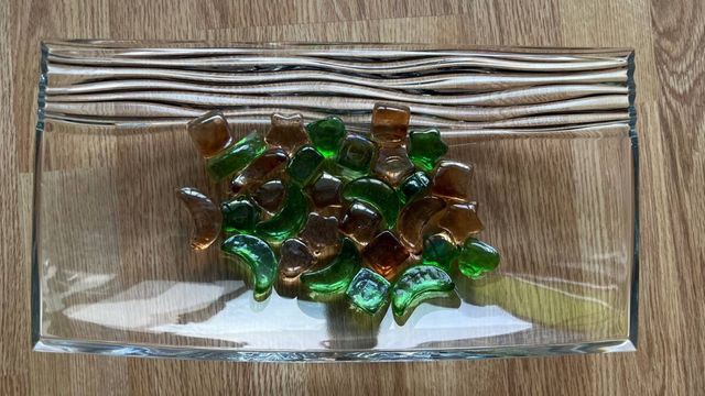 Bandeja decorativa cristal