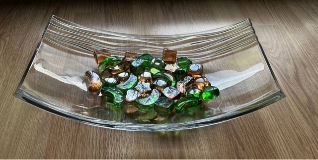 Bandeja decorativa cristal