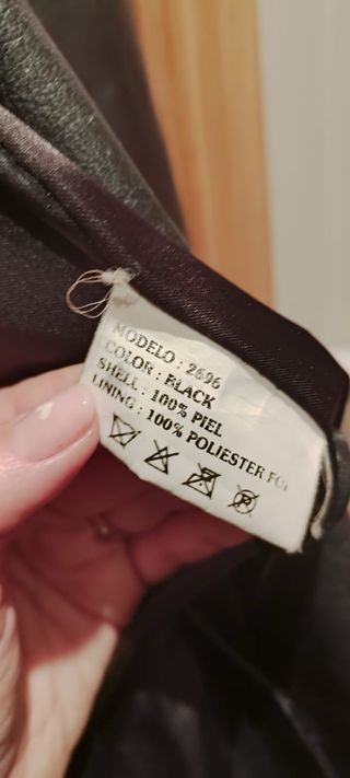 Chaqueta Piel Negra de Hombre