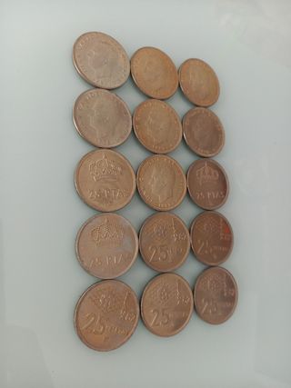 Colección monedas 25 pesetas