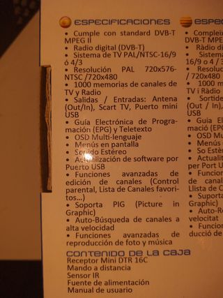 DESCODIFICADOR TDT NUEVO NO HDMI