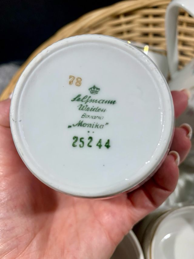 servizio da tè 🫖☕️ in porcellana e oro