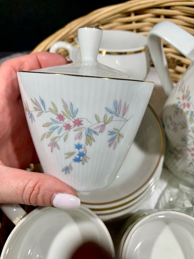 servizio da tè 🫖☕️ in porcellana e oro