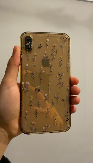 Funda de Iphone XS Pro MAX (transparente floral)