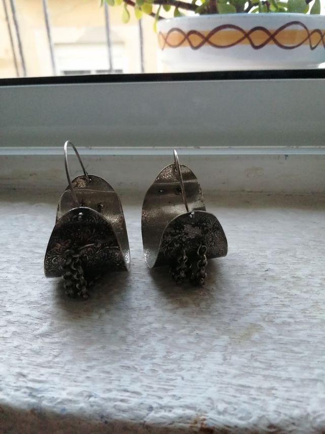 Pendientes colgantes de acero inoxi