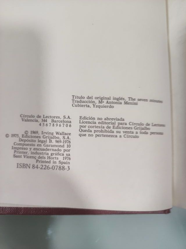 Libro Los siete minutos