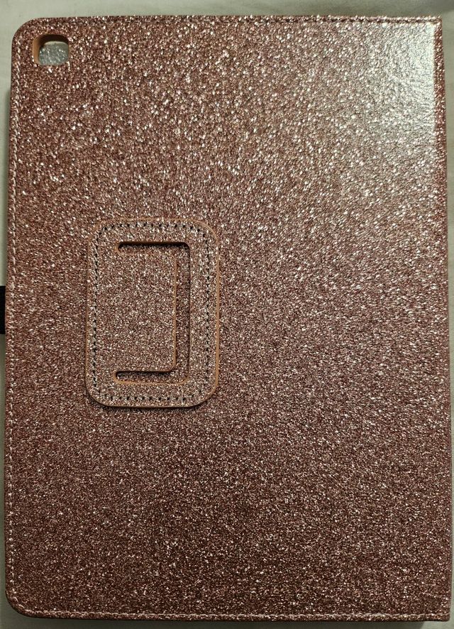 Funda tablet oro rosa purpurina. Samsung