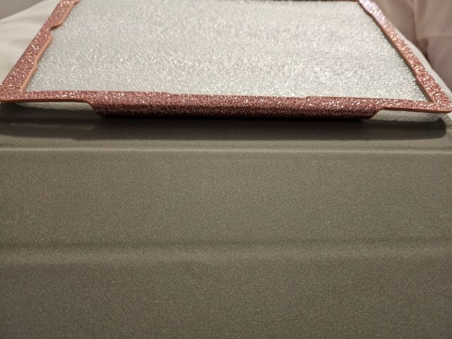 Funda tablet oro rosa purpurina. Samsung