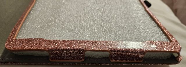 Funda tablet oro rosa purpurina. Samsung