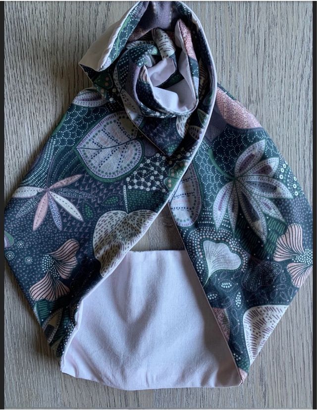 Fascia turbante modellabile foglie verdi