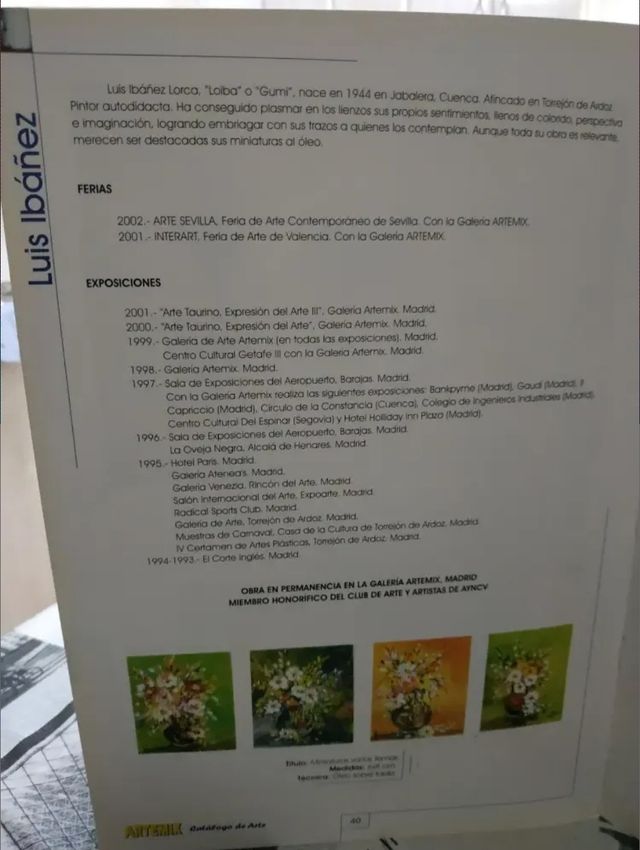 Cuadro pintura óleo original de Luis Ibáñez Lorca