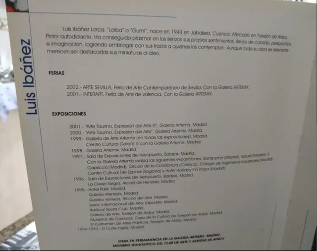 Cuadro pintura óleo original de Luis Ibáñez Lorca