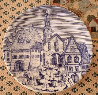 6 piatti da parete decorativi vintage