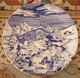 6 piatti da parete decorativi vintage