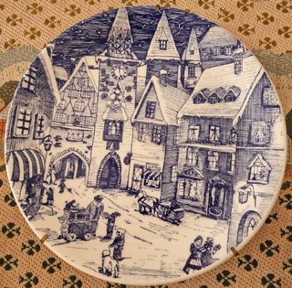 6 piatti da parete decorativi vintage