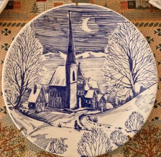 6 piatti da parete decorativi vintage