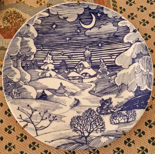 6 piatti da parete decorativi vintage