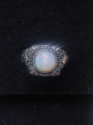 Anillo de ópalo para hombre