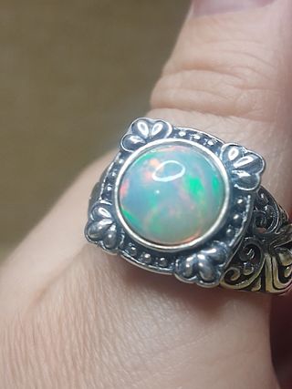 Anillo de ópalo para hombre