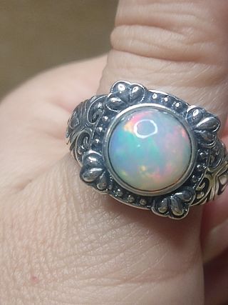 Anillo de ópalo para hombre