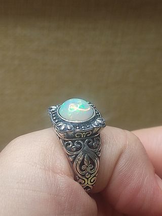 Anillo de ópalo para hombre