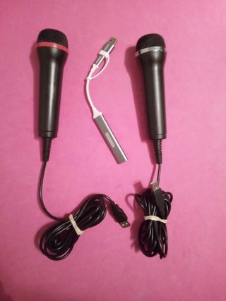 2 Microfonos + Multi USB x 4 para PS4 y PS5