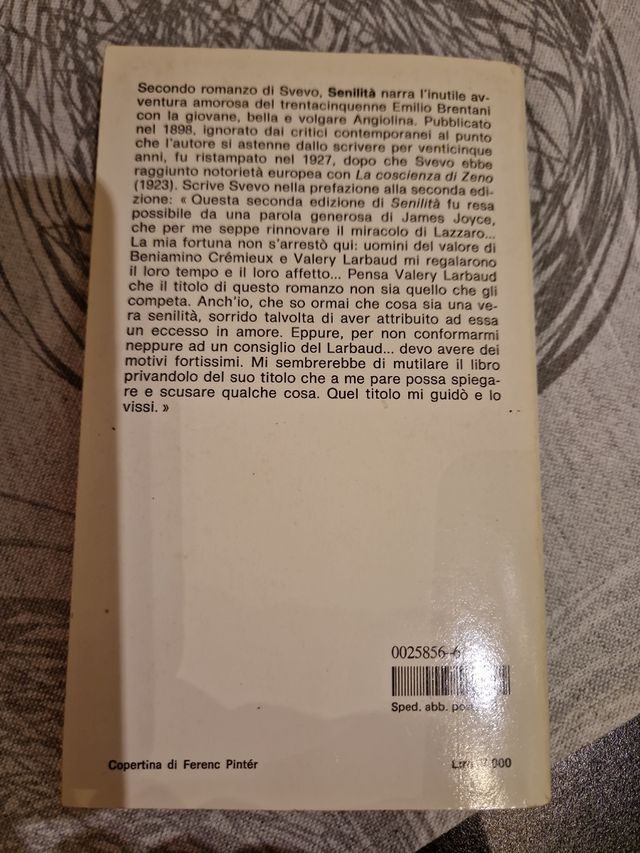 Libro - Senilità/ I. Svevo