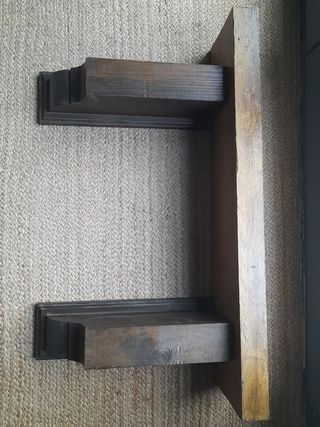 Balda chimenea o estante madera maciza rústico