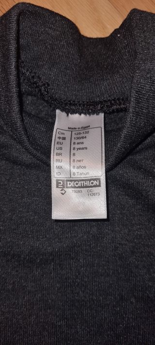 Camiseta térmica niños color negro
