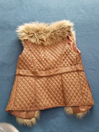 Chaleco pelo y cuero