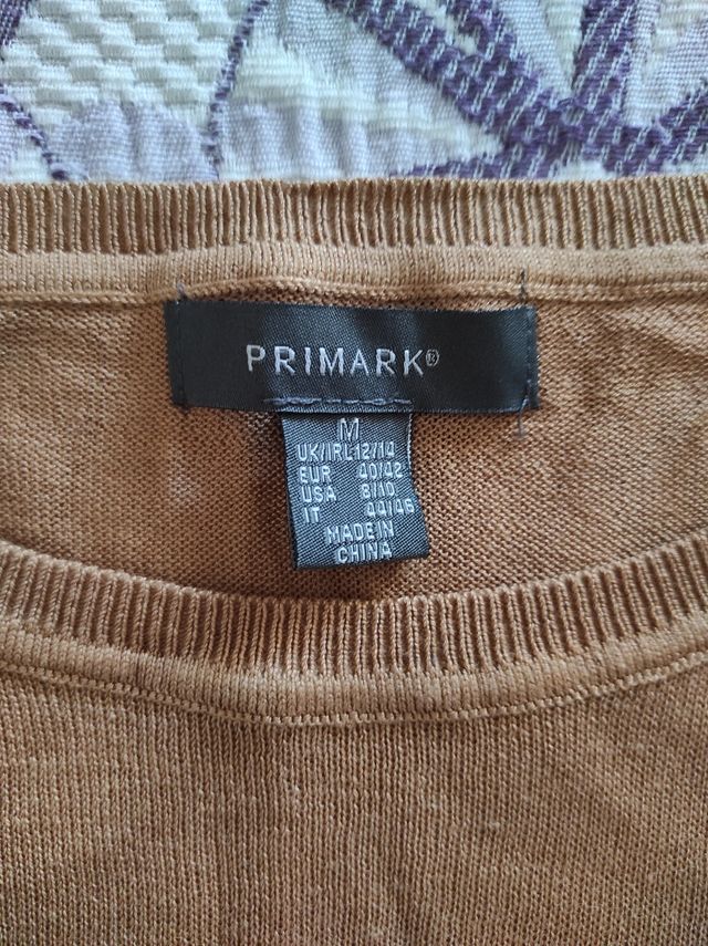 Jersey mujer talla M color beige dorado