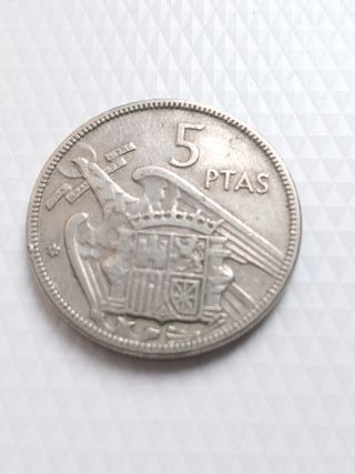 Moneda de 5 pesetas 1957*59 Franco