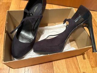 zapatos super tacon y plataforma negros